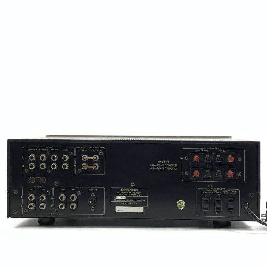PIONEER パイオニア SA-8800 プリメインアンプ 実効出力40W+40W(8Ω)◆簡易検査品_画像6