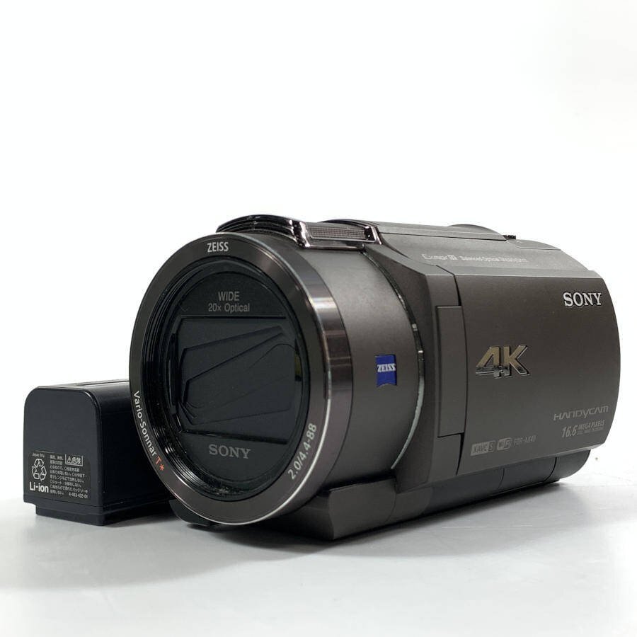 SONY ソニー FDR-AX40 デジタルビデオカメラ 本体レンズ:ZEISS Vario-Sonnar T/1：2.0/4.4-88mm バッテリー付き●動作品_画像1