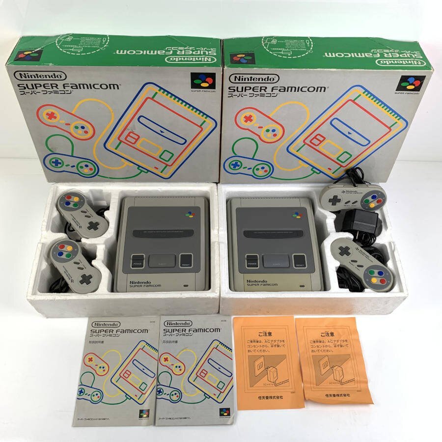 NINTENDO 任天堂 スーパーファミコン前期型 ゲーム機本体 箱付き まとめ売り 5台セット＊動作未確認品【GH】_画像3