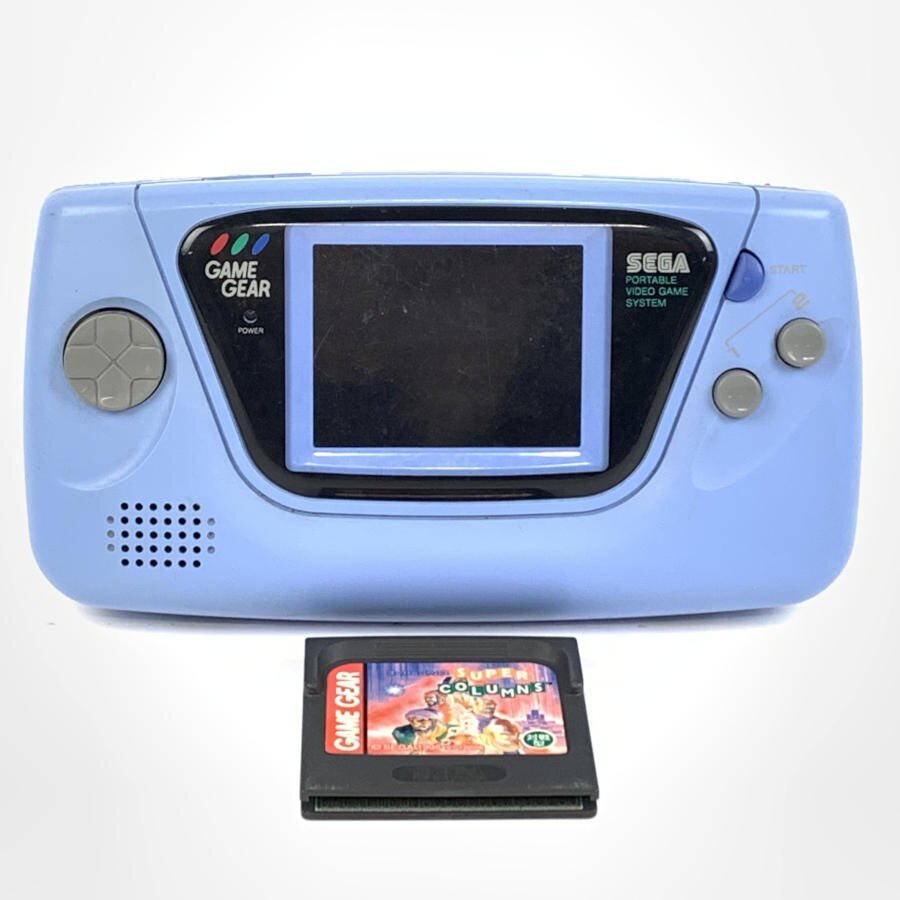 SEGA セガ HGG-3210 BLUE GAME GEAR ゲームギア ゲーム機本体 難あり ゲームソフト付き＊ジャンク品_画像1