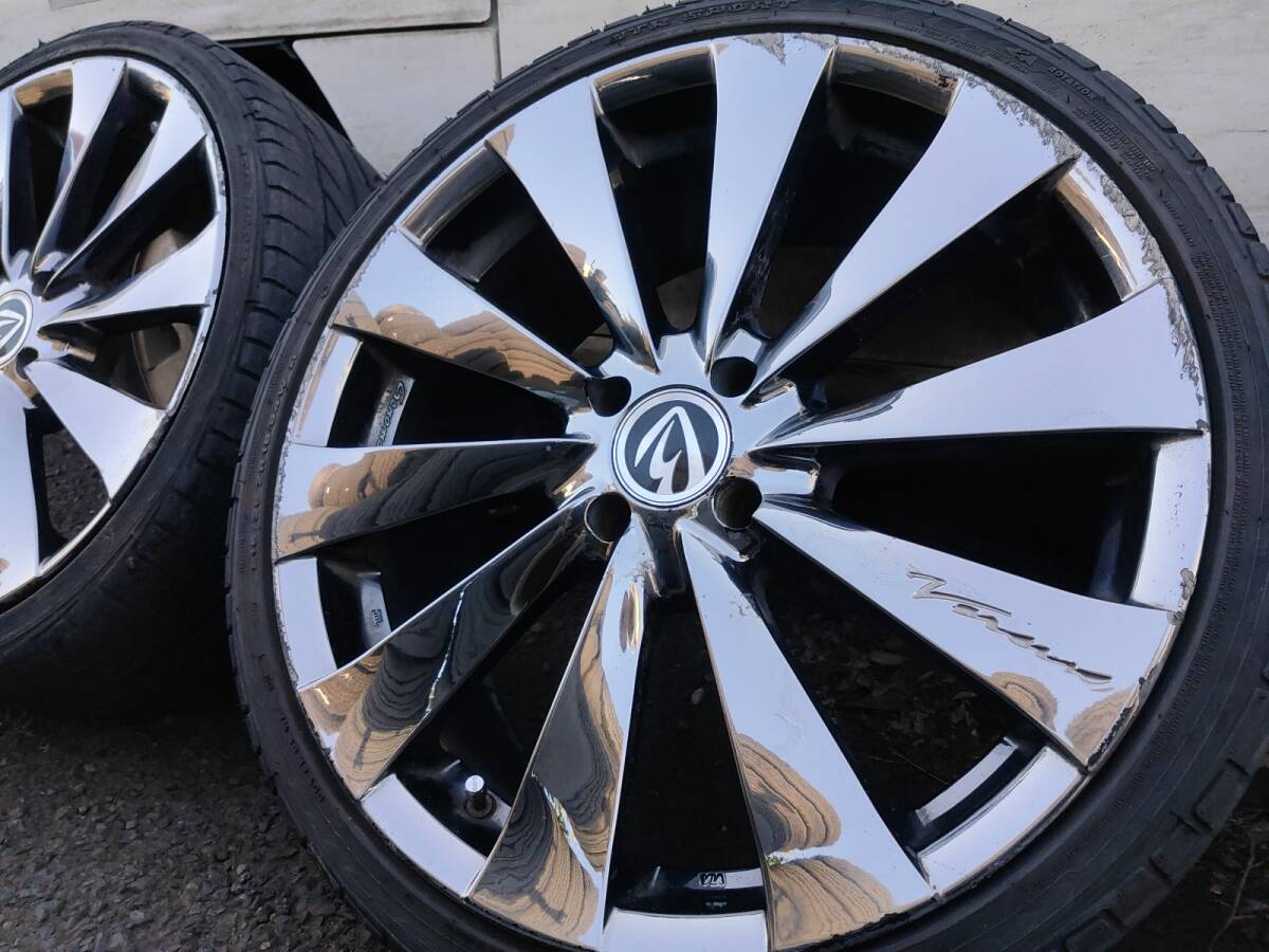 bB外し18インチ　RAYS BL-10 GENOMA 18x7.5Jインセット42　4穴PCD 100、215/35R18タイヤ付4本セット 【中古】_画像3