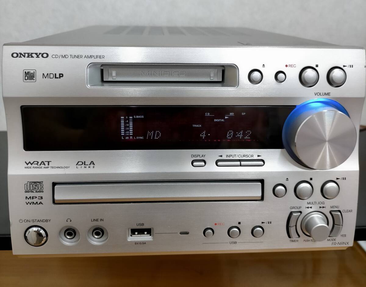  исправно работает хорошая вещь *ONKYO CD/MD/USB/Tuner усилитель (FR-N9NX) & KENWOOD динамик (LS-K531)* дистанционный пульт др. принадлежности 