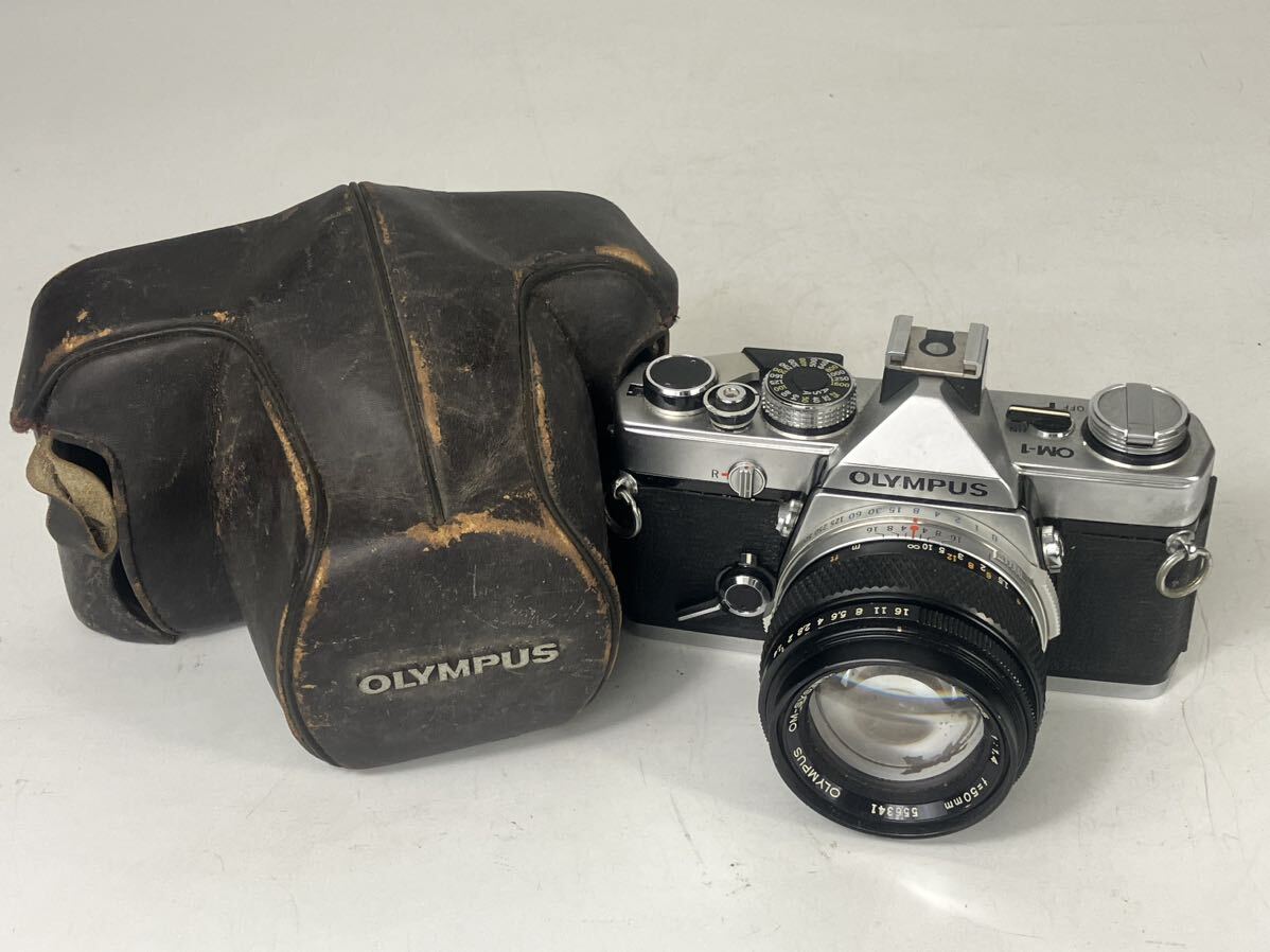 OLYMPUS オリンパス OM-1 フィルムカメラ ケース付 ジャンク扱い品_画像1