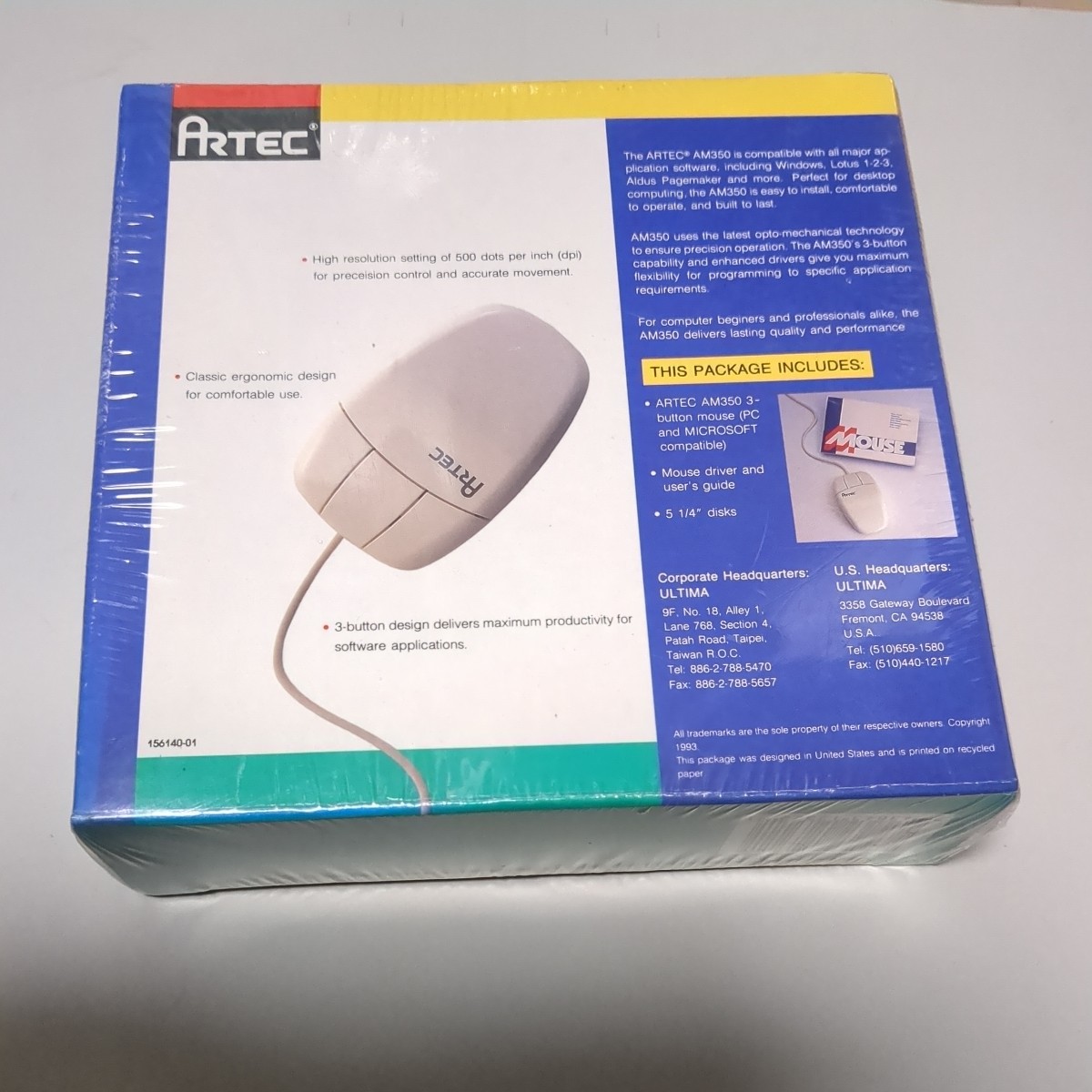  редкий товар новый товар нераспечатанный ARTEC AM350 Serial Mouse 1 шт 