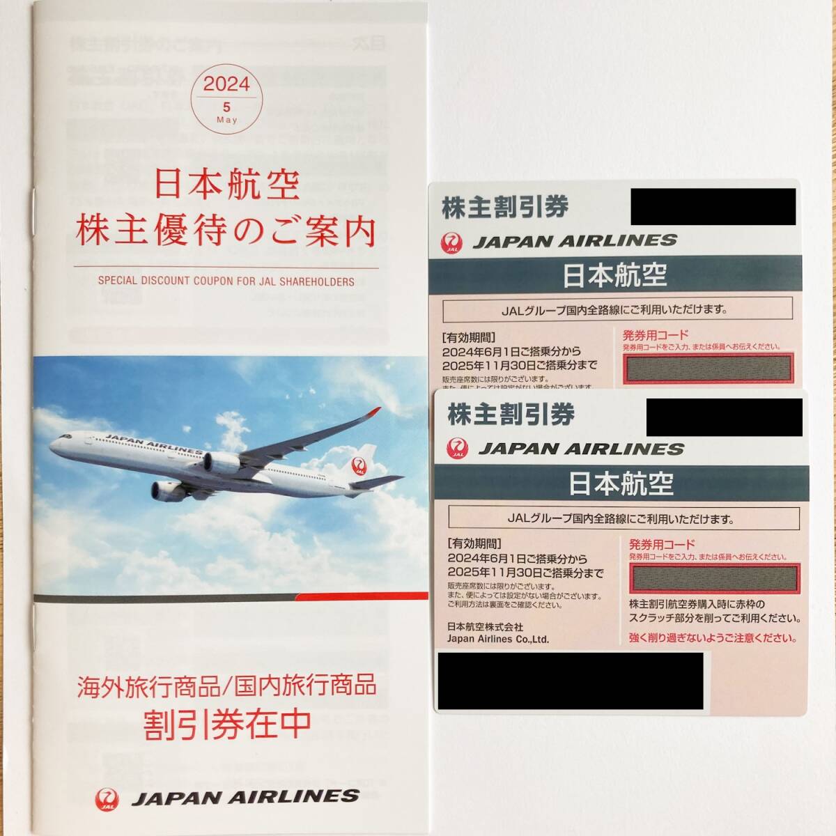 JAL 日本航空　株主優待券2枚　_画像1