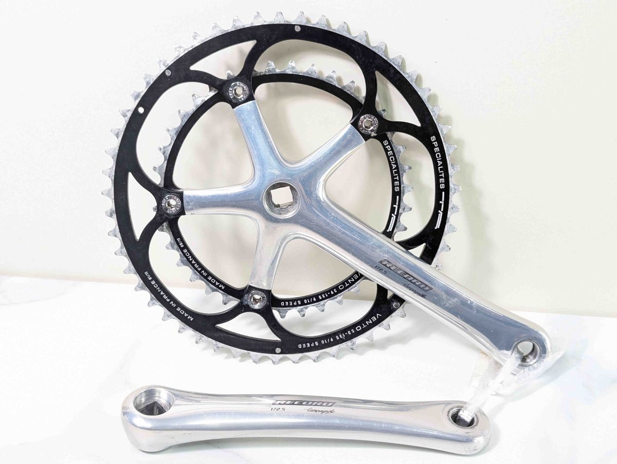 【年中無休】 Record Campagnolo 172.5mm FC240527C スクエアテーパー 53 39t クランク