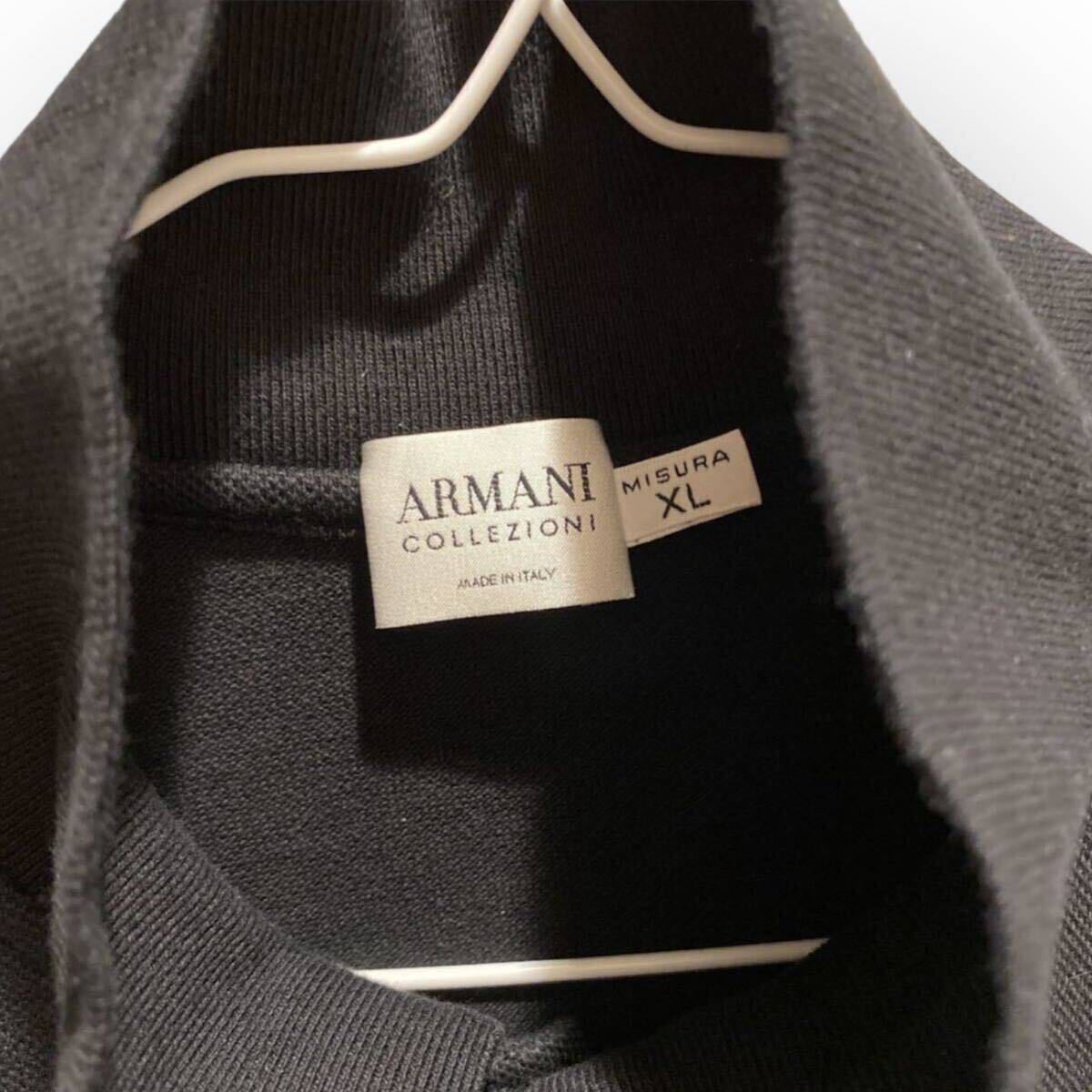 【1円スタート】アルマーニコレッツォーニ メンズ 半袖 ポロシャツ ブラック 黒 の画像2