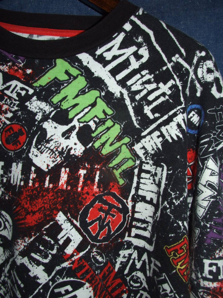 FMFintl*総柄Tシャツ*size XL*完売売り切れ*PUNKハードコアミュージックアンダーグラウンド_画像3