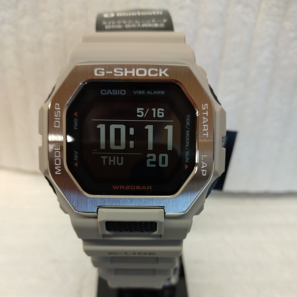 G-SHOCK G-LIDE GBX-100シリーズ Bluetooth デジタル 反転液晶 ベージュ メンズ 腕腕時計GBX-100-8JF 新品 未使用 国内正規品 タグ付き_画像7