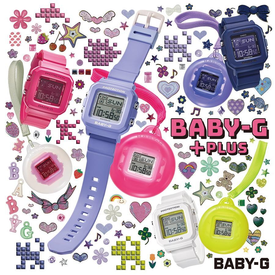 BABY-G BABY-G+PLUS ベイビージープラス デジタル スクエア 樹脂バンド 専用ホルダーつき レディース腕時計BGD-10K-4JR 新品 国内正規品_画像6