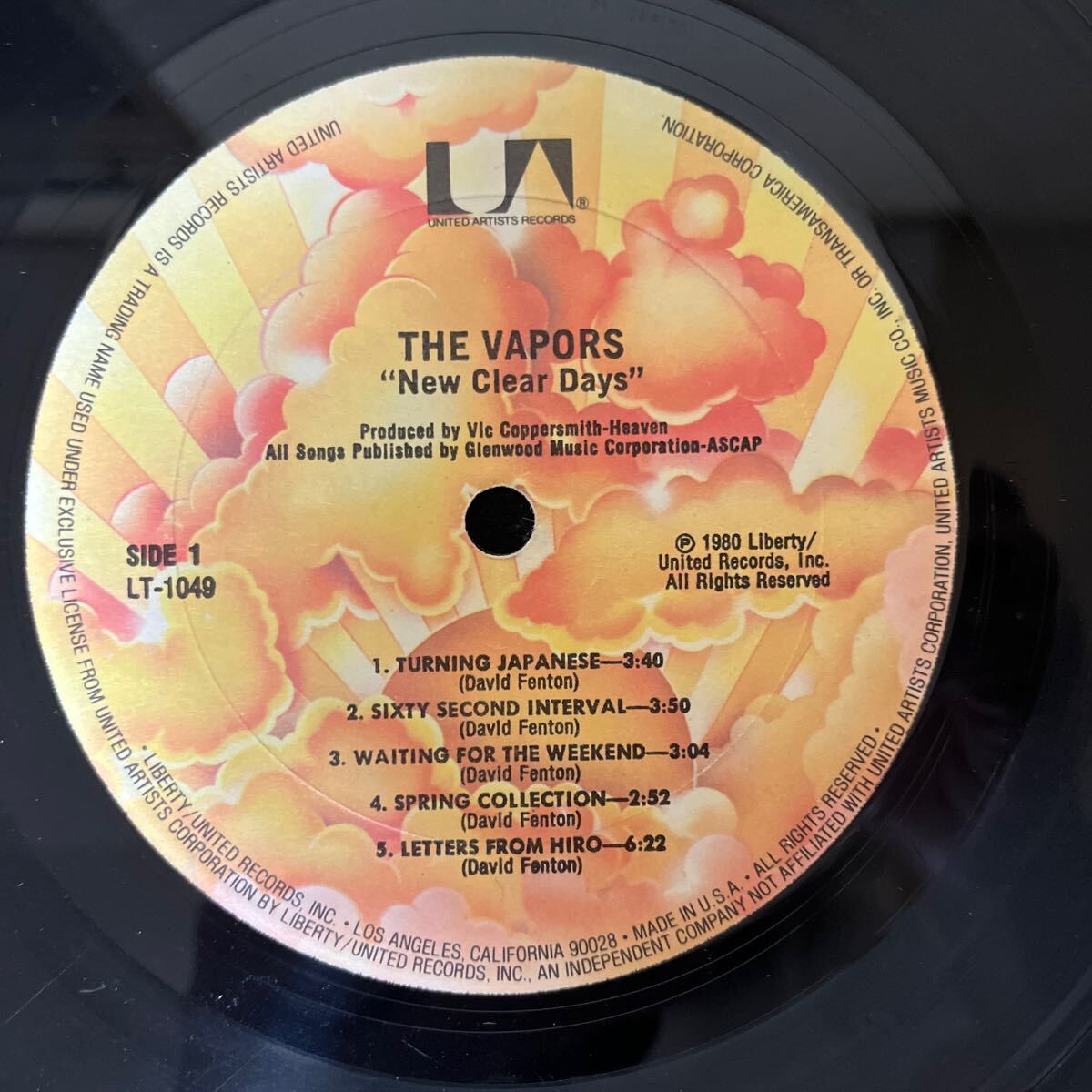 【LP】The Vapors / New Clear Days United Artists Records LT-1049 US Orig 1980 検) New Wave Power Pop Punk パンク天国_画像6