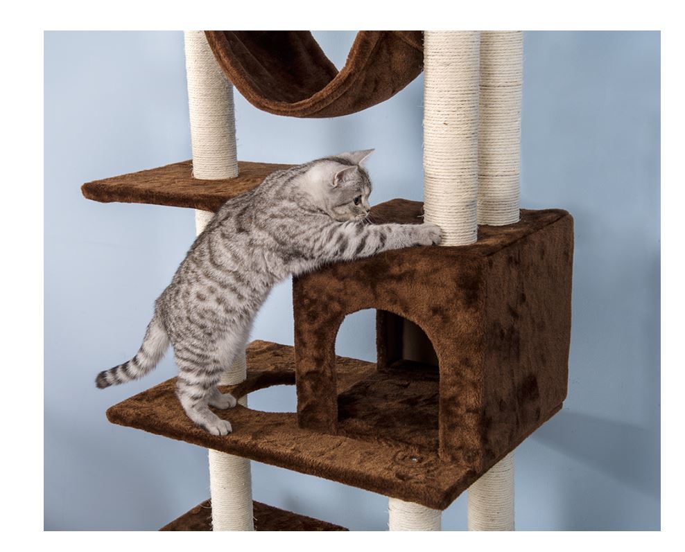 [ время ограничено 1000 иен снижение цены ]# башня для кошки .. обивка * домик для кошек * кошка bed полная высота 235-258cm все лен шнур (3 выбор цвета возможно )