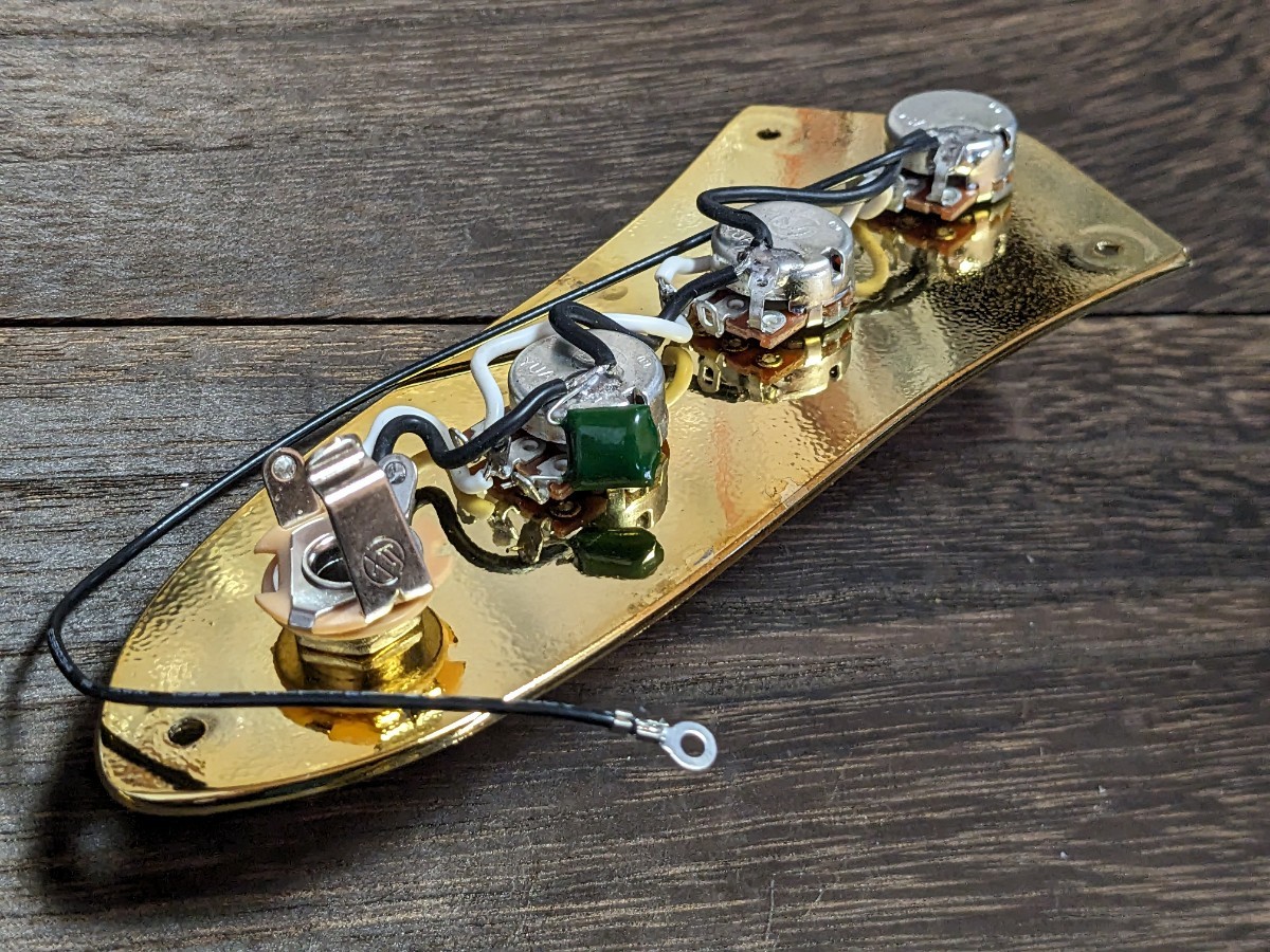 [ scratch special price!] Jazz base metal control plate fading n yellowtail Gold scratch have 