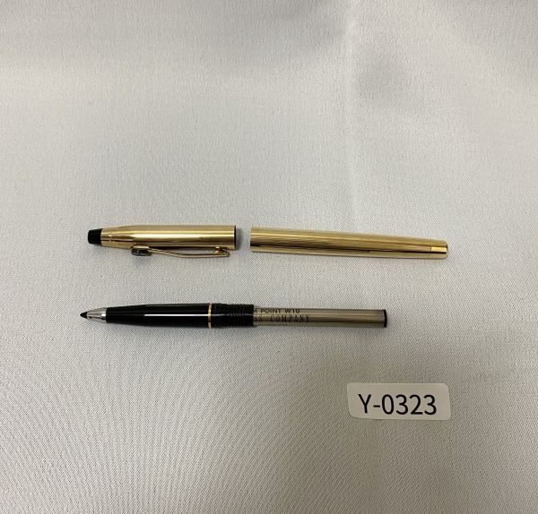 N323Y 筆記確認済 CROSSクロス センチュリー セレクチップペン/ボールペン Selectip Pen 1/20 10KT GOLD FILLED MADE IN USA ケース付きの画像3