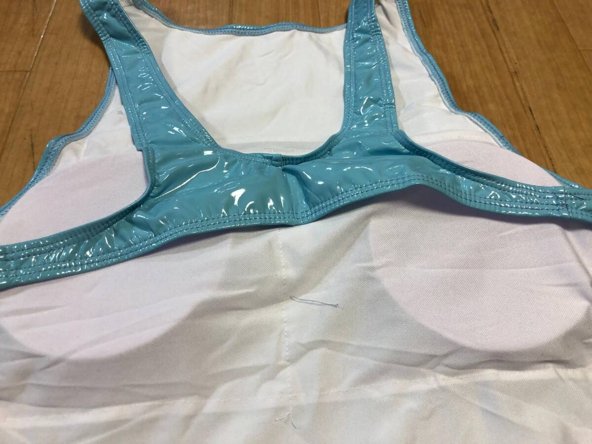  including in a package un- possible * postage 390 jpy super lustre super stretch .. swimsuit costume fancy dress extension extension swimsuit Leotard ( light blue )XXXL