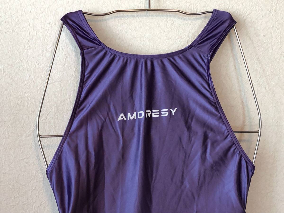 * стоимость доставки 390 иен AMORESY Gaea Leotard костюмированная игра race queen .. купальный костюм состязание Dance художественная гимнастика маскарадный костюм костюм 006(PURPLE)XXXL