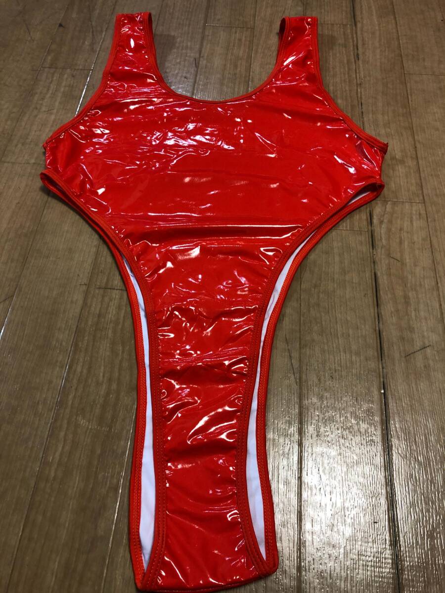  including in a package un- possible * postage 390 jpy super lustre super stretch .. swimsuit costume fancy dress extension extension high leg Leotard ( orange )XXXL