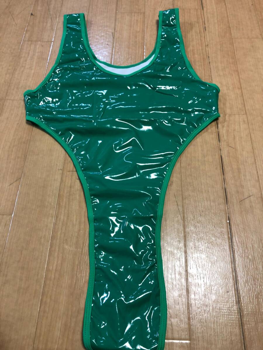  включение в покупку не возможно * стоимость доставки 390 иен супер глянец супер стрейч .. купальный костюм костюм маскарадный костюм рост рост высокий ноги Leotard ( зеленый )XXL