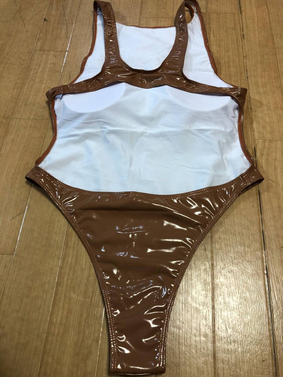  включение в покупку не возможно * стоимость доставки 390 иен супер глянец супер стрейч .. купальный костюм костюм маскарадный костюм рост рост купальный костюм Leotard ( Brown )XL