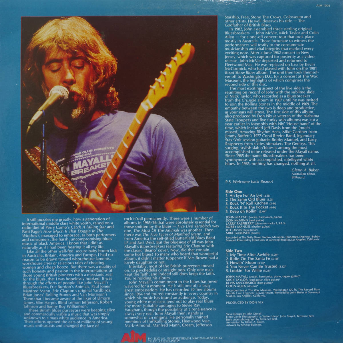 BLUES LP：JOHN MAYALL／RETURN OF THE BLUESBREAKERS guitar : Mick Taylor _画像2