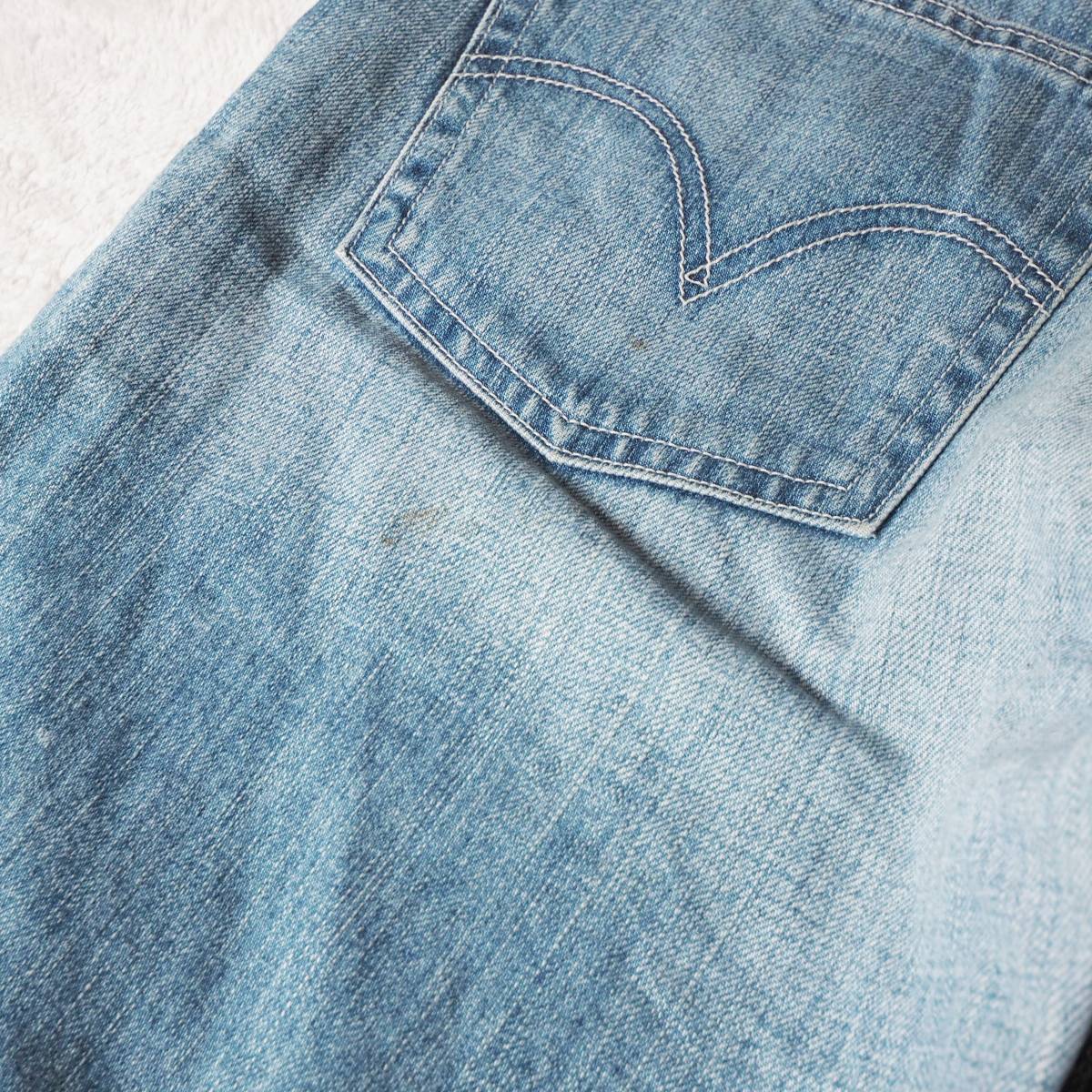 即決★リーバイス W30 ハーフパンツ Levi's 503 ダメージ加工 USED加工 デニム パンツ ジーンズ メンズ ショートパンツ 短パン_画像9