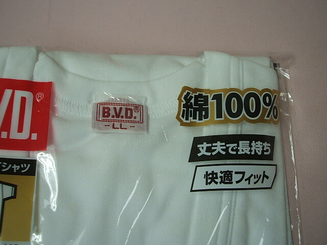 ☆送料無料☆ＢＶＤ[富士紡]☆綿100％で快適フィット☆Ｕ首半袖Ｔシャツ(ＬＬ)☆_画像3