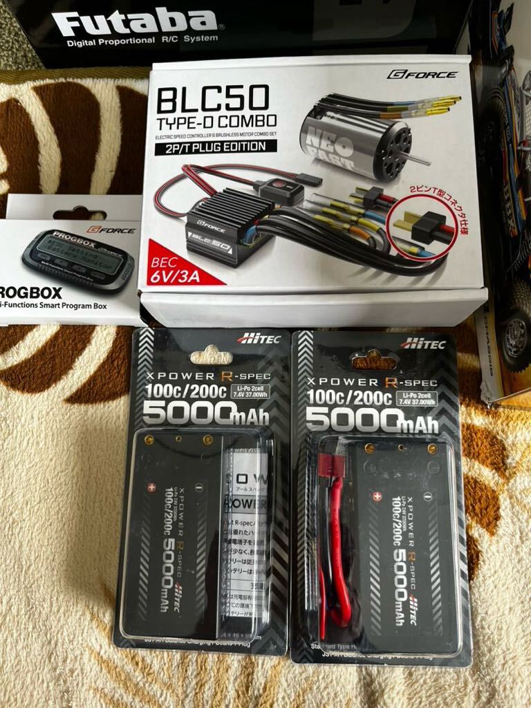 タミヤ 電動RC 1/10RC BBX 完成品！フタバ4ＰＭ PLUS 受信機２個！オプション品 バッテリー２本 未使用タイヤホイール付き 動作確認のみ！_画像10