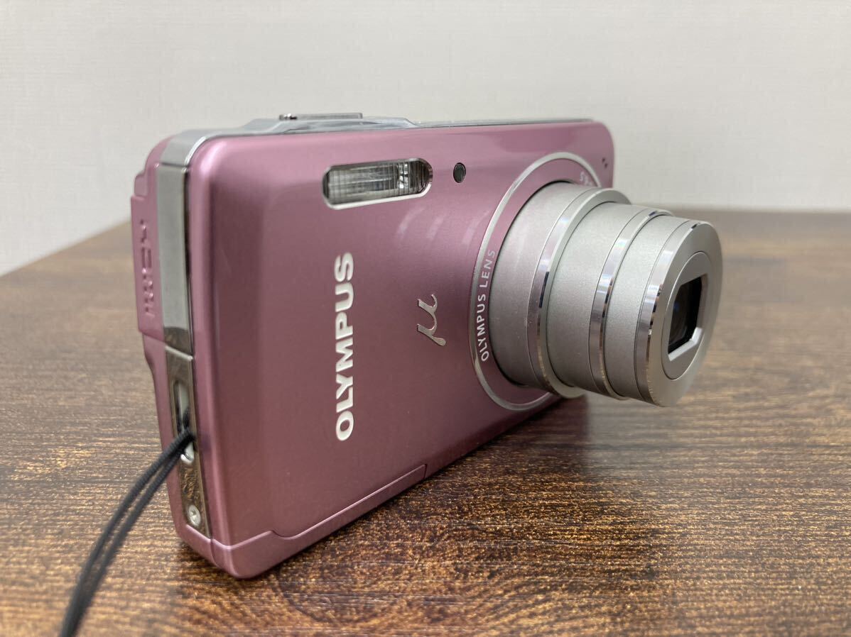 ④OLYMPUS μ-5010 デジタルカメラ4.7‐23.5ｍｍ 1:2.8‐6.5 ピンク 箱有 充電器有　通電ok_画像2