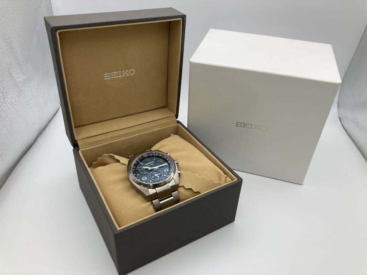 ③SEIKO セイコー ASTRON アストロン LIMITED EDITION 140周年記念モデル 限定品 青文字盤8B63-0BA0 ソーラー メンズ 箱 ケース コマ 稼働_画像1