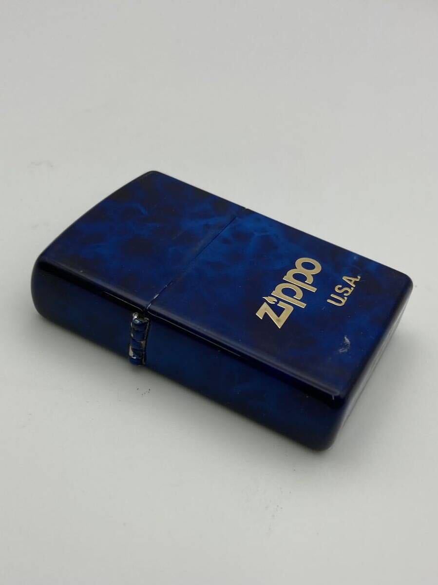  ④Zippo USA ジッポ オイルライター 喫煙具 ブルー 青 ジッポー H ⅩⅣ _画像6