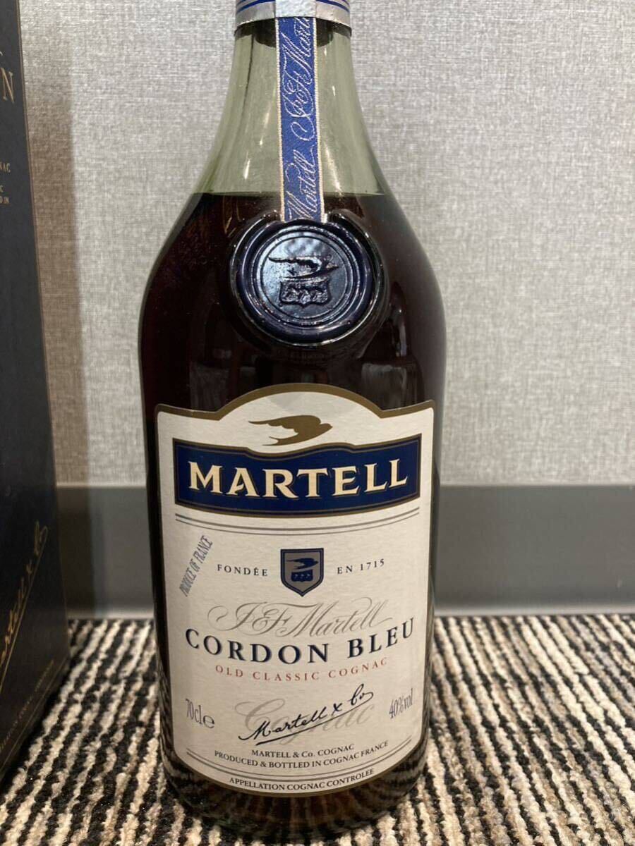 ④マーテル MARTELL コルドンブルー CORDON BLEU グリーンボトル　未開栓　コニャック 古酒 ブランデー 700ml 40% 箱付き_画像2