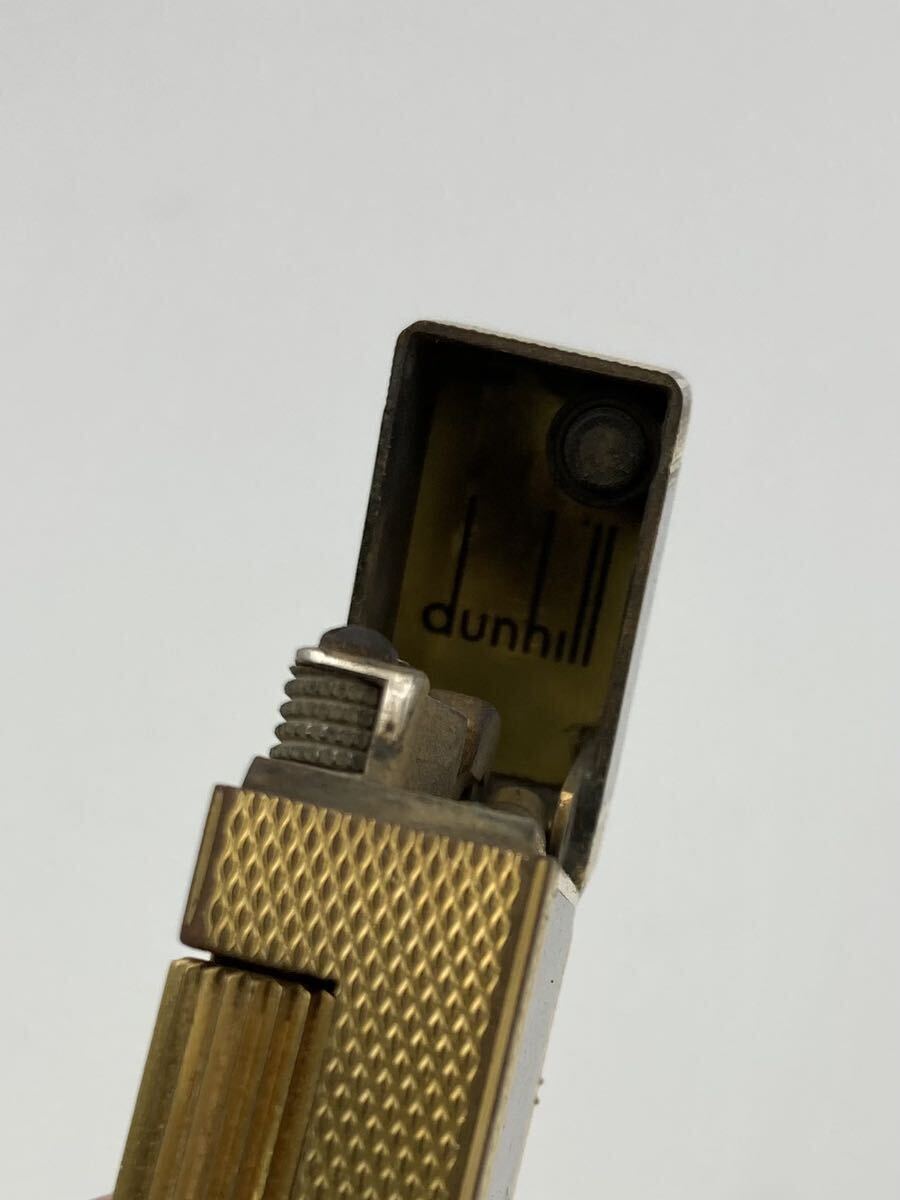 ④dunhill ダンヒル US.RE24163 PATENTED ゴールド ブラック ガスライター 着火未確認 現状品 喫煙グッズ 喫煙具　ライター_画像5