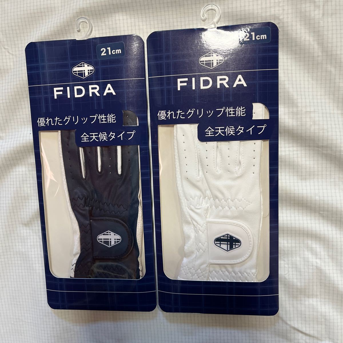 新品正規品　フィドラ　FIDRA ゴルフ　グローブ　21cm 2枚セット　ネイビー　ホワイト　全天候型　おすすめ　送料無料　高品質_画像1