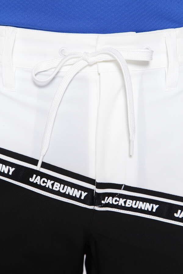 新品正規品　ジャックバニー　パーリーゲイツ　サイズ6 ストレッチ　高機能　ハーフパンツ　現行モデル　ホワイト×ブラック　送料無料