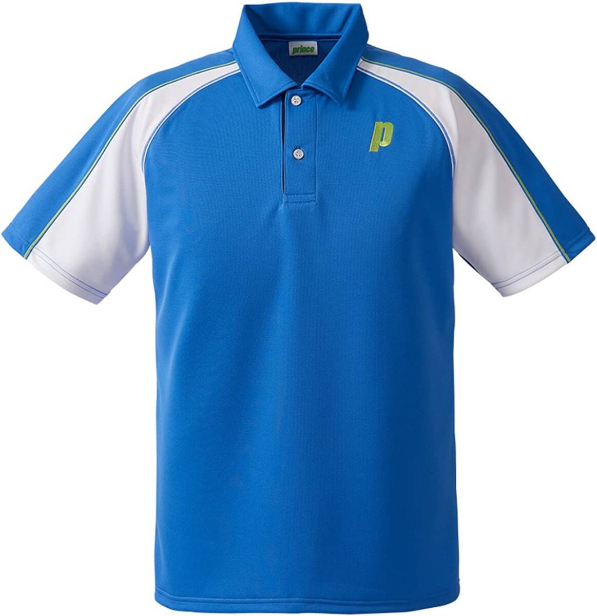 送料無料(プリンス)prince テニスウェア ゲームシャツ TMU161T メンズMサイズ ブルー