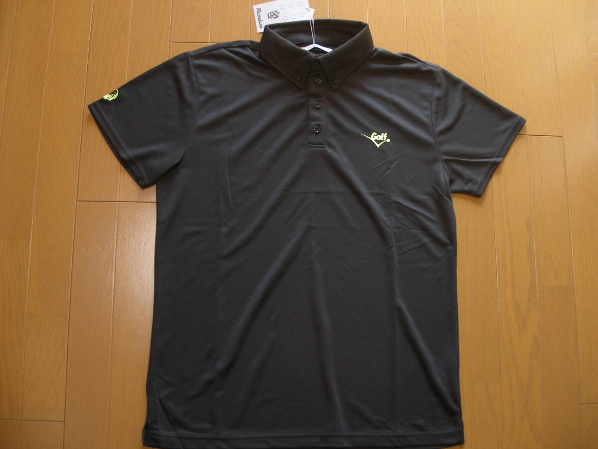 送料無料 ラッセルノ Russeluno Golf 半袖ポロシャツ RG-2020602 ブラック サイズ4(日本サイズM程度）_画像2
