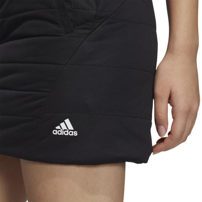 送料無料 adidas アディダスゴルフ 中綿 保温ストレッチスカート 着脱可インナー付 ブラック Mサイズ