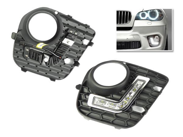BMW X5/E70 xDrive35i 2009年4月～ LED デイタイムランニングライト 高輝度 7000K 51118048021 51118048022_画像2