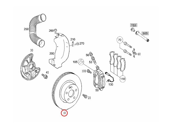 metelliベンツ R230 SL350 SL500 フロント ブレーキローター/ブレーキディスク 左右セット防錆仕様 ベンチレーテッドタイプ 2304210412_画像2