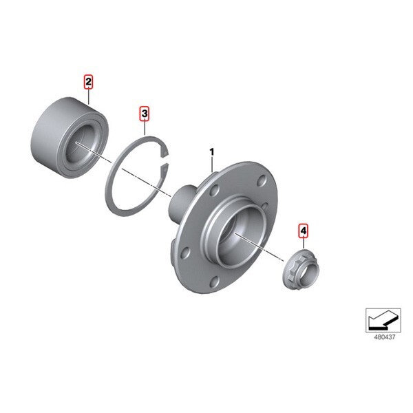 NK製 BMW Z4/E85 E86 E89 リア/リヤ ホイールハブベアリング 左右 33416762317 33411138648 2.2i 2.5i 3.0i 3.0si sDrive20i/23i/35i/35is_画像2