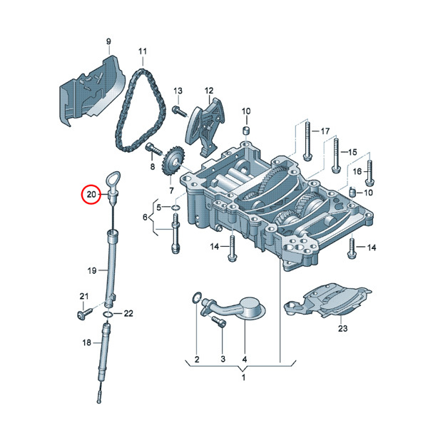 URO製 AUDI アウディ TT 8J 2008～2014年式 エンジンオイルレベルゲージ/オイルディップスティック 06F115611F_画像2