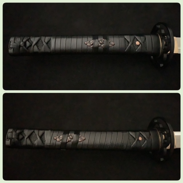s1138【模造刀 特注居合刀】本牛革柄巻 二尺三寸五分 抜身重910g s1138【模造刀 特注居合刀】本牛革柄巻 二尺三寸五分 抜身重910g