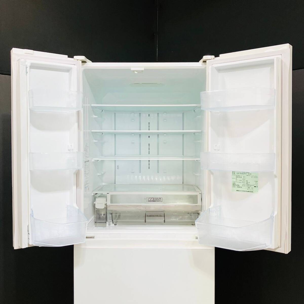 東芝 6ドア冷蔵庫 GR-R460FH(EW) 2019年製 462L 冷蔵容量：340L 冷凍容量：122L 大容量 ファミリー向け 大型/C035-E_画像5
