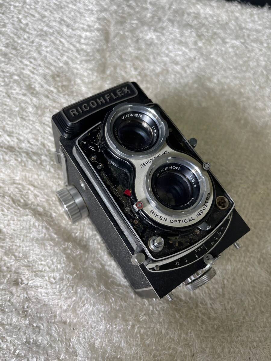 【ジャンク品】リコー RICOH FLEX スーパーリコーフレックス Super Ricoh flex 二眼カメラ ケース付き/TH5936-宅60の画像8