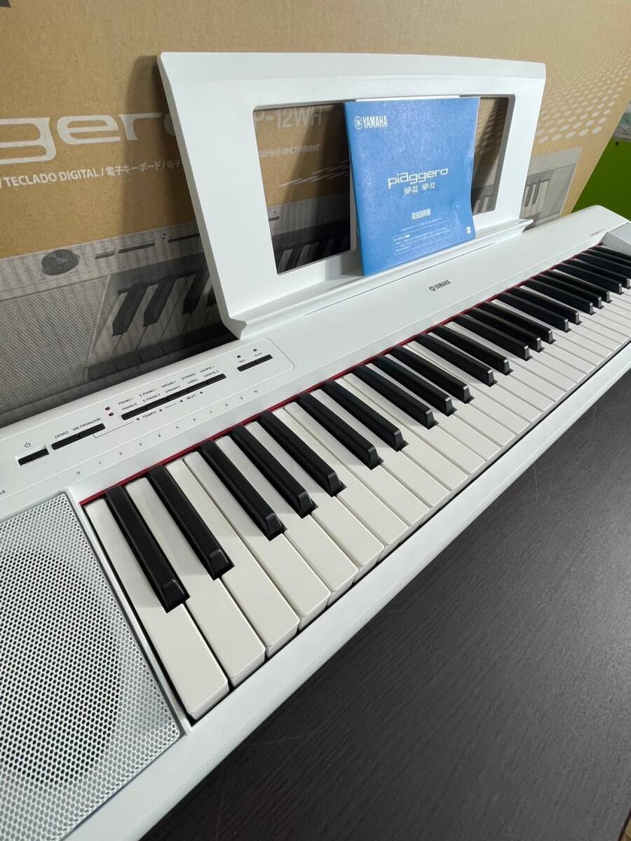 [1 иен старт! рабочее состояние подтверждено!]YAMAHA Yamaha piggero NP-12WH электронное пианино клавиатура 2020 год производства /T4404- Sagawa 180