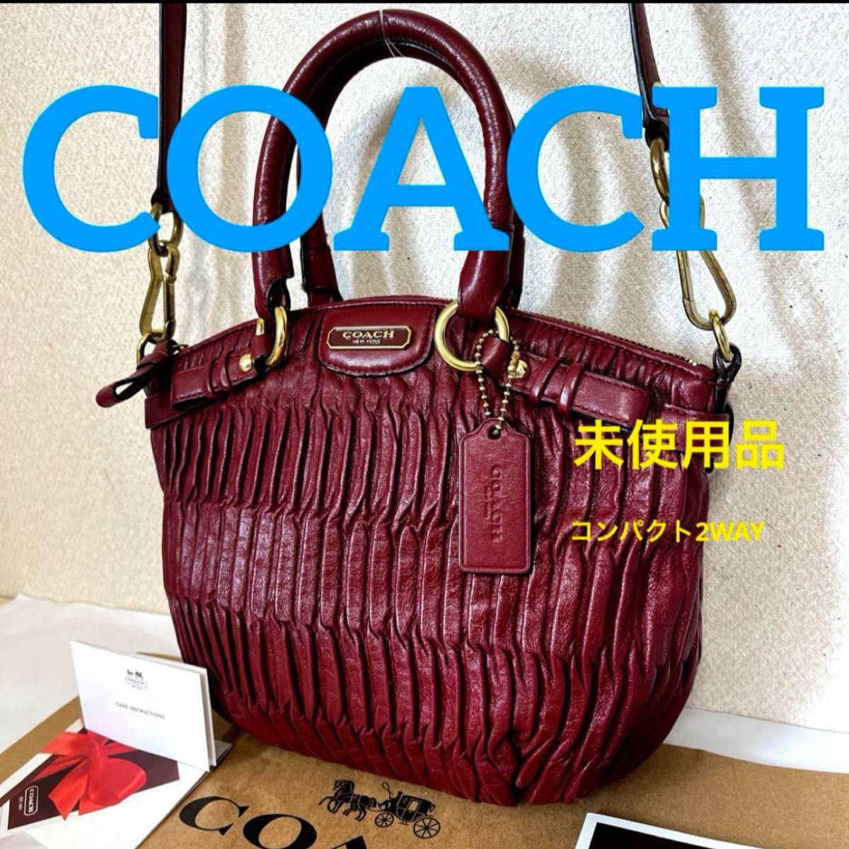 COACH 未使用品(^^)マディソンギャザーコンパクト2WAYバック