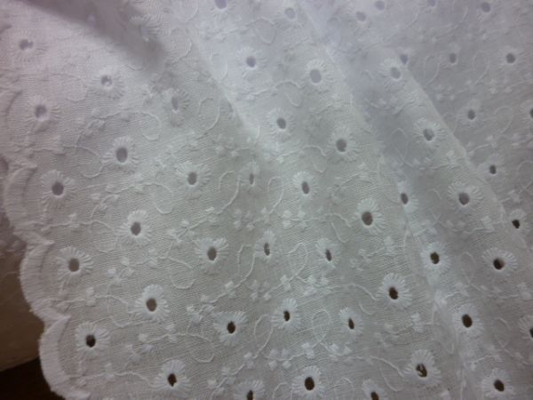 50cm[9 шт до удлинение возможность ]linen вышивка маленький цветок / белый * раздел покупок no- cut . отправка *1m до клик post 185 иен linen вышивка ткань 