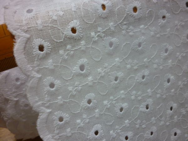 50cm[9 шт до удлинение возможность ]linen вышивка маленький цветок / белый * раздел покупок no- cut . отправка *1m до клик post 185 иен linen вышивка ткань 