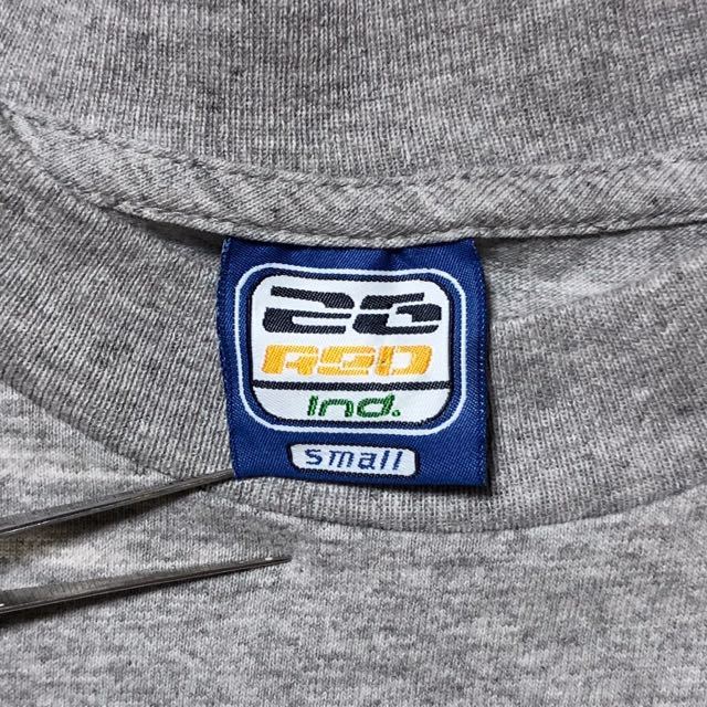 90s USA製 アメリカ ローカル 3S 横乗り系 ブランド 26 red Ｔシャツ S 洗濯のみ未使用品 灰 管理B1001_画像4