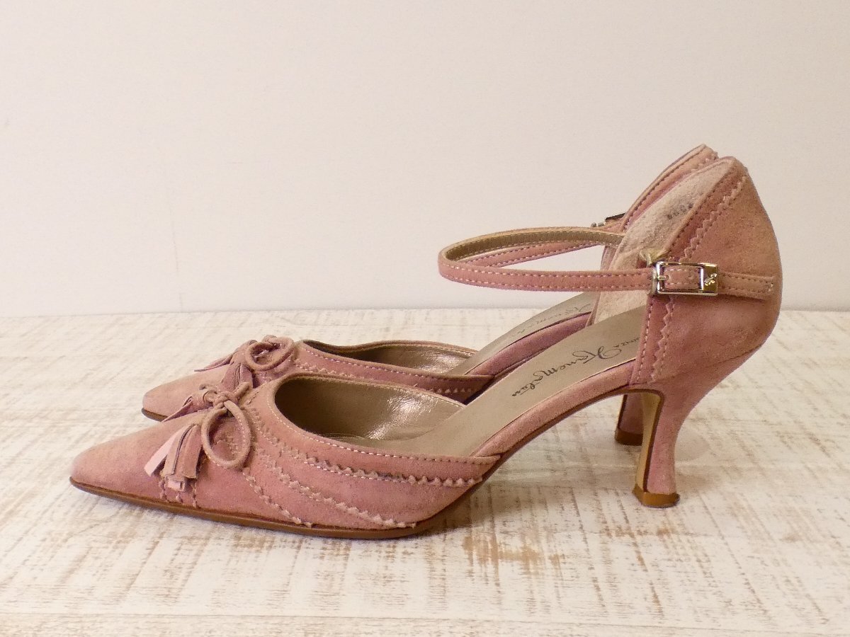  Ginza kanematsu suede tassel pumps [L\'s(23C.)/ pink /S rank ]b4Z